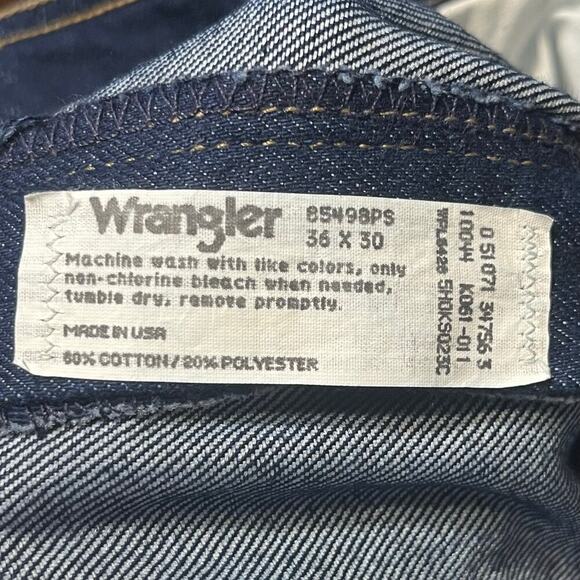 Vintage Wrangler Five Star Premium Regular Flex Fit Jeans USA Blue Men’s 36x30 - Picture 7 of 9